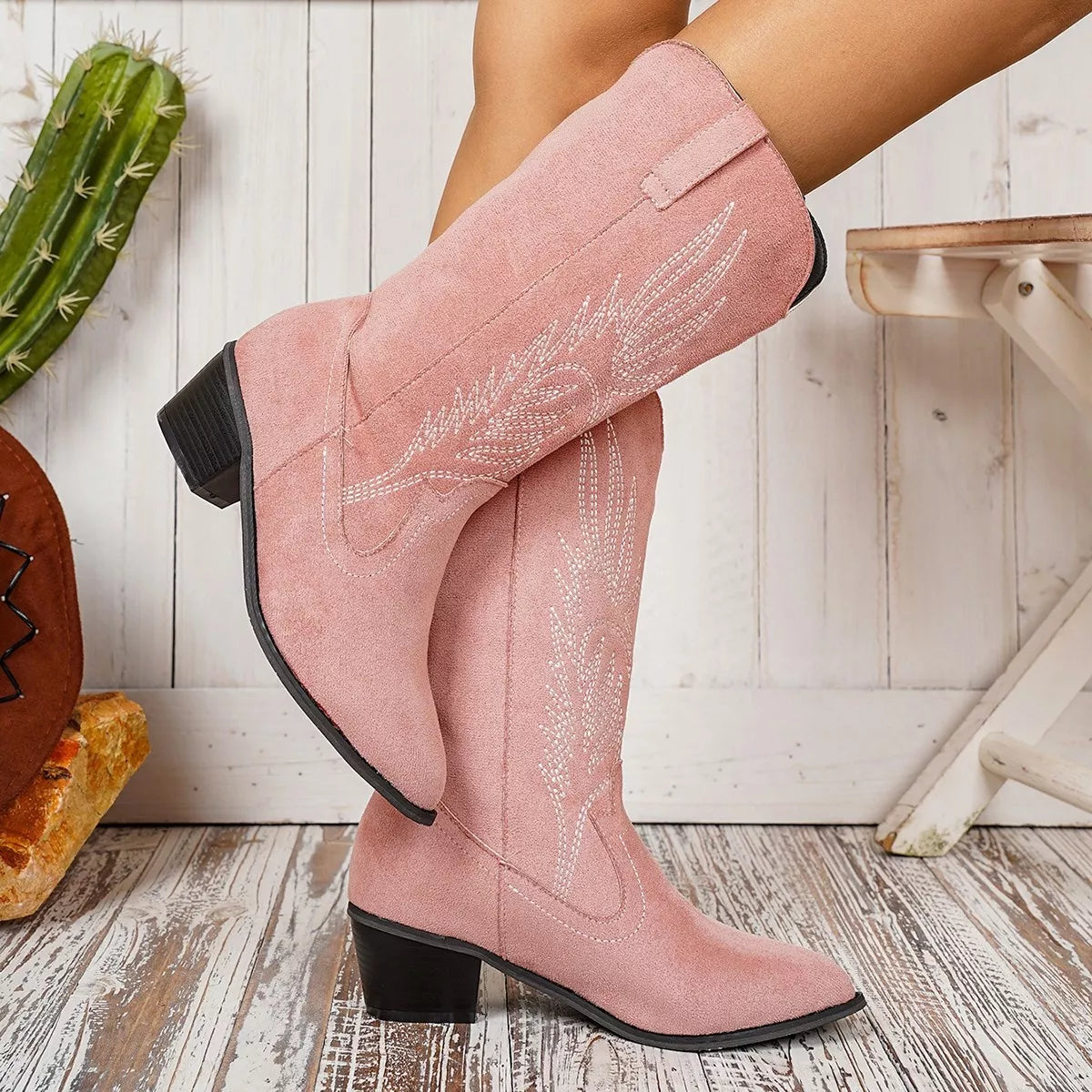 Ciel Sorrento — Point Toe Block Heels Boots Fashion Footwear, alternate view 11