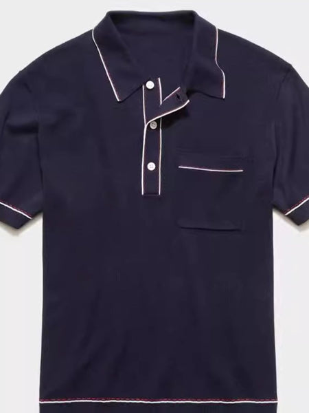 Men's Plus Size Button Detail Short Sleeve Polo - Opulent Empire