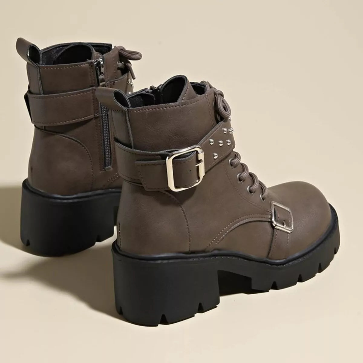 Ellis Marino — Round Toe Block Heels Boots Fashion Footwear, alternate view 6