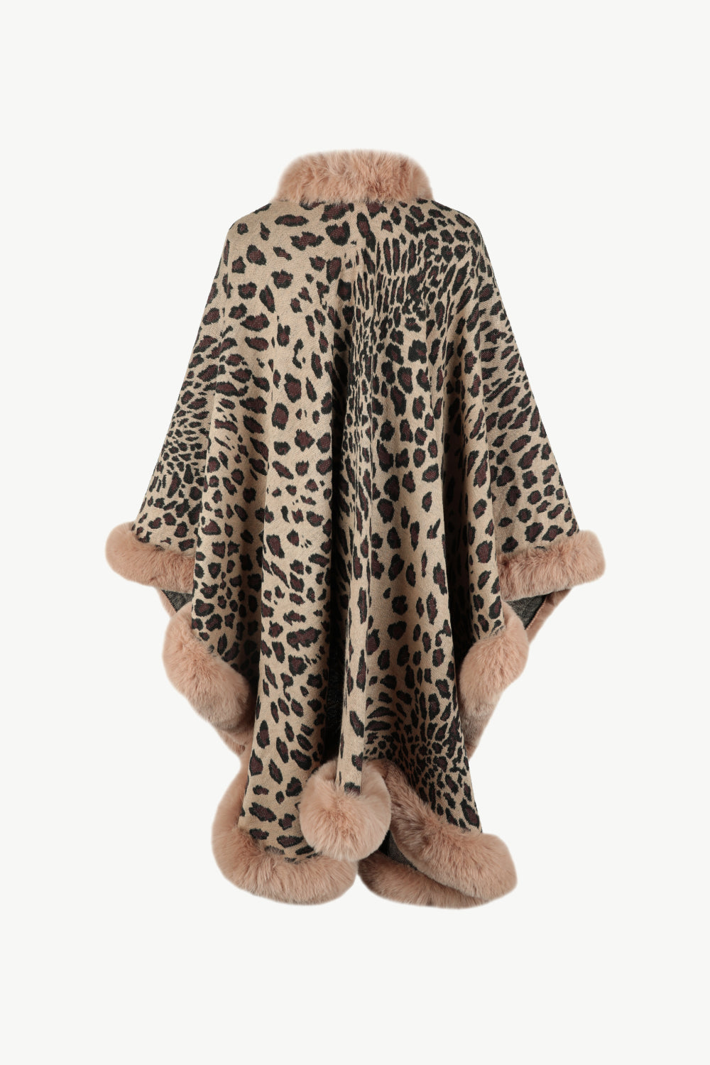Sage Versailles — Leopard Open Front Poncho, alternate view 5