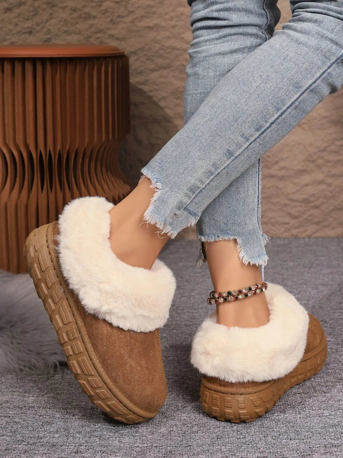 Marlowe Allegra — Faux Fur Lined Suede Winter Boots Fashion Footwear, alternate view 4