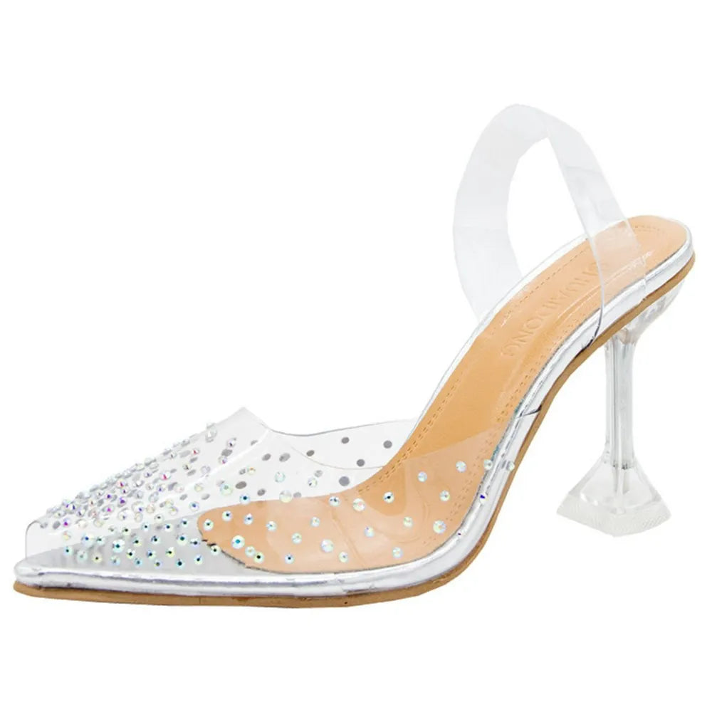 Dove Sorrento — Point Toe Kitten Heels Sandals Silver Fashion Footwear