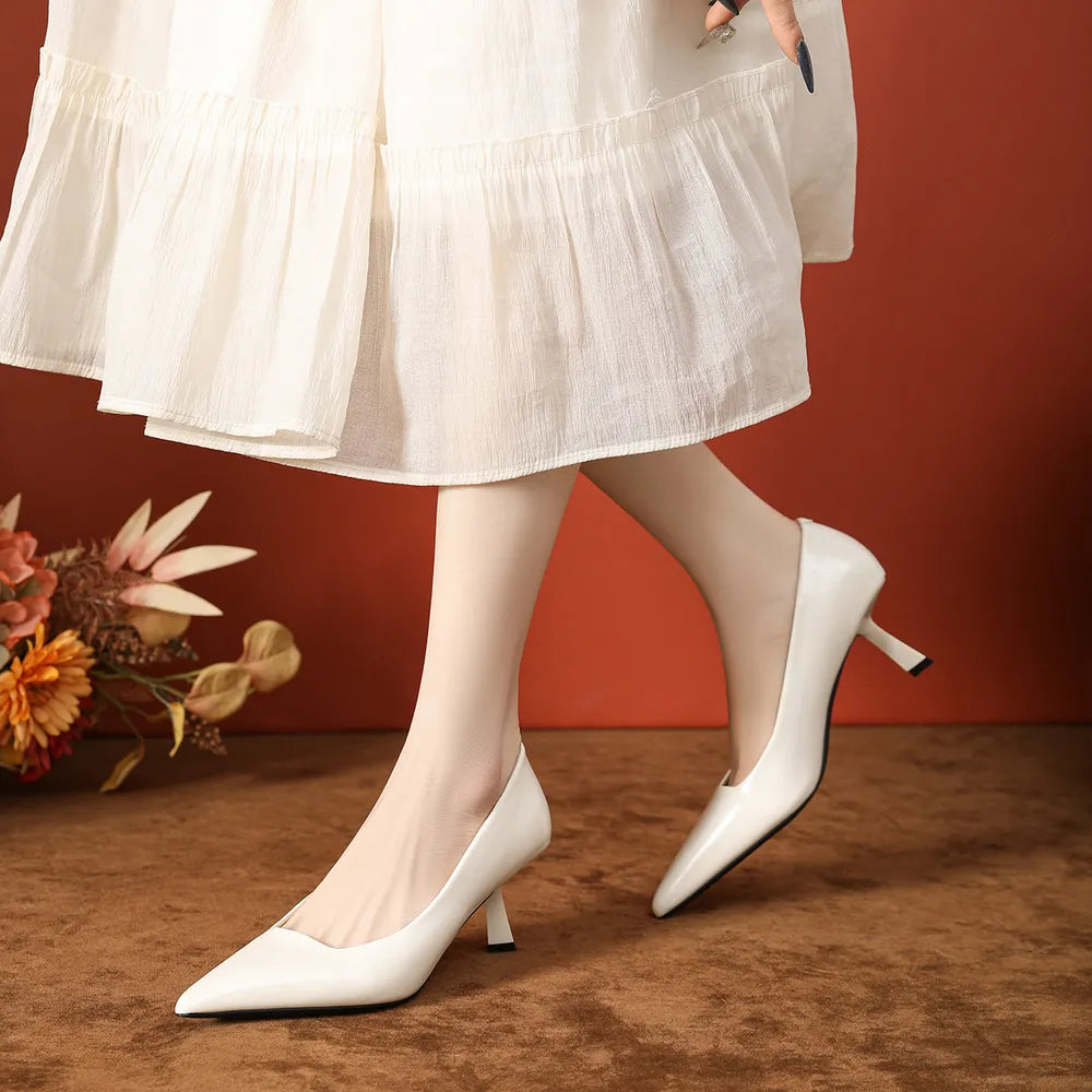 Harbor Venturi — PU Leather Point Toe Pumps Fashion Footwear, alternate view 5