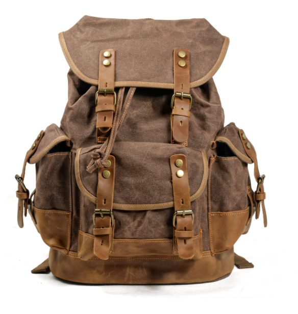 Wear-resistant canvas backpack