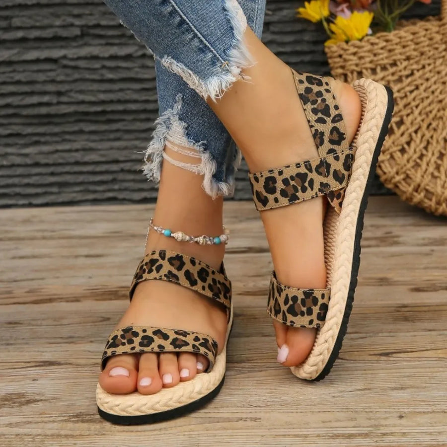 Indigo Saint-Clair — Open Toe Flat Sandals Fashion Footwear, alternate view 2