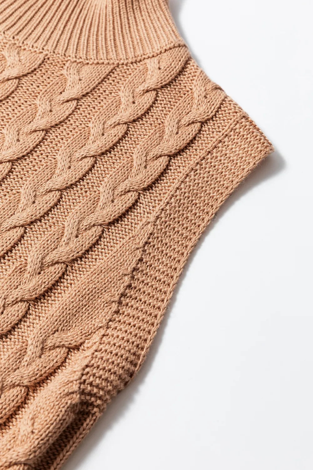 Finley Moreau — Cable-Knit Mock Neck Sweater Vest, alternate view 4