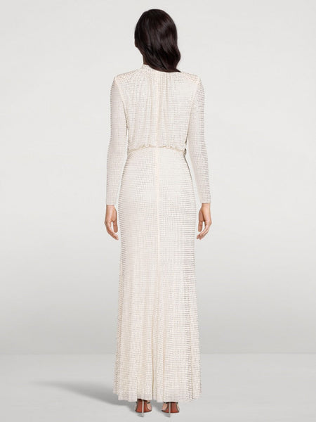 Firona™ | Crystal Mesh Maxi Dress - Opulent Empire