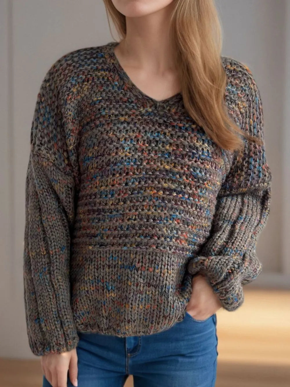 Ocean Rivière — Dropped Shoulder Long Sleeve Sweater, alternate view 9