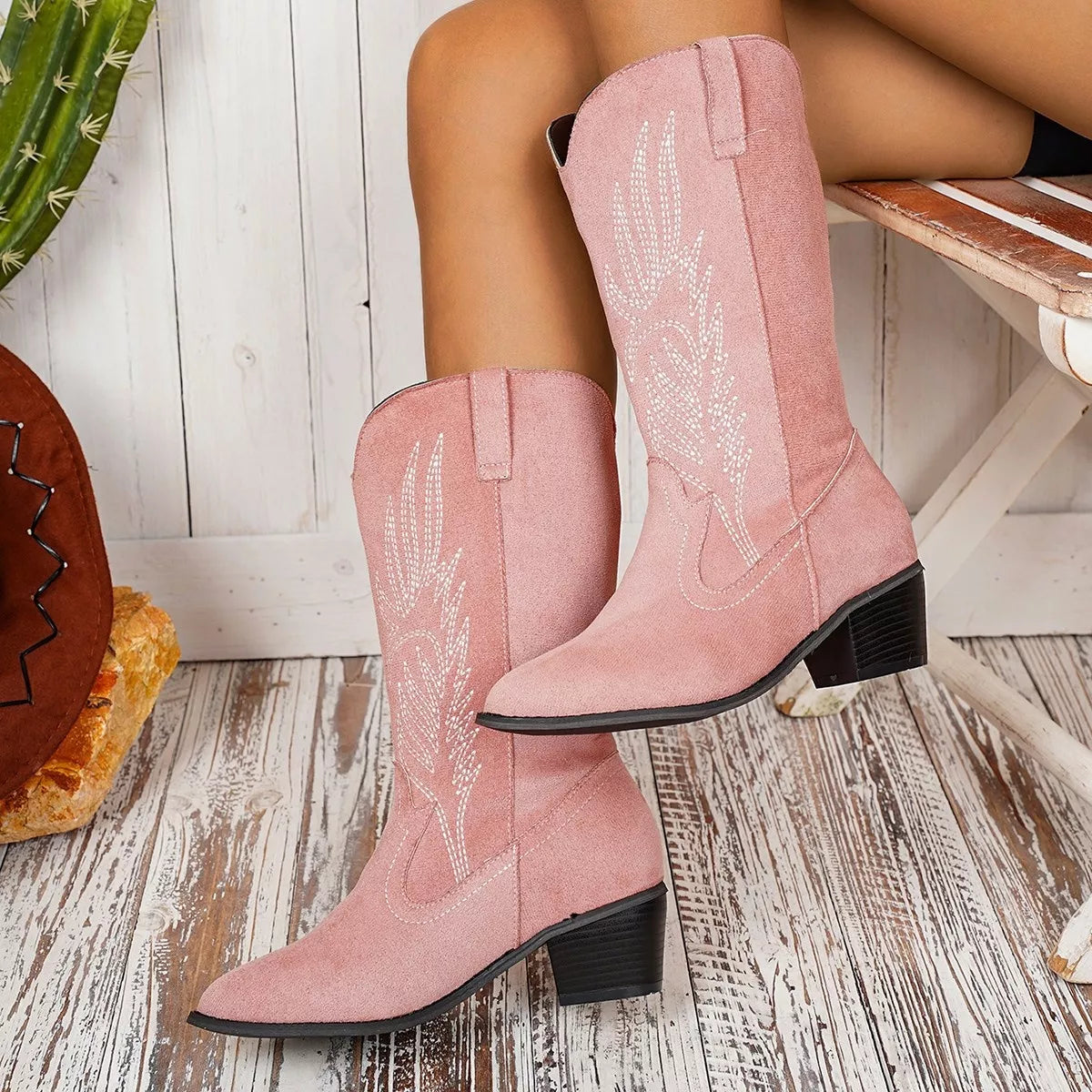Ciel Sorrento — Point Toe Block Heels Boots Fashion Footwear, alternate view 13