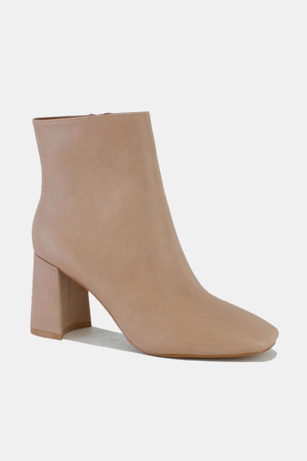 Nova Laurent — Beast Fashion PU Leather Block Heel Boots with Side Zippers, alternate view 3