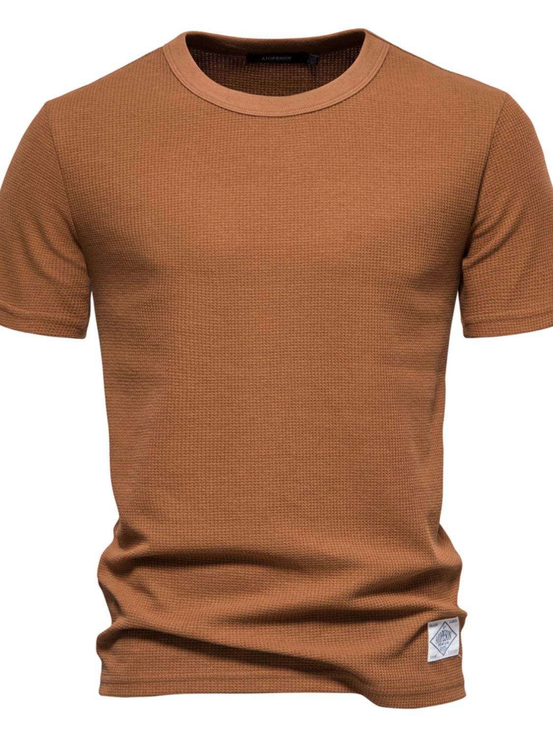 Nathaniel — Men's Waffle-Knit Short Sleeve T-Shirt, alternate view 9