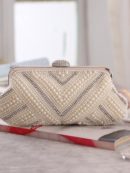 Pristine Pearl Clutch Bag - Opulent Empire