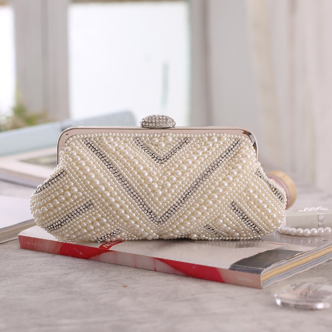 Eliska — Pristine Pearl Clutch Bag, alternate view 6