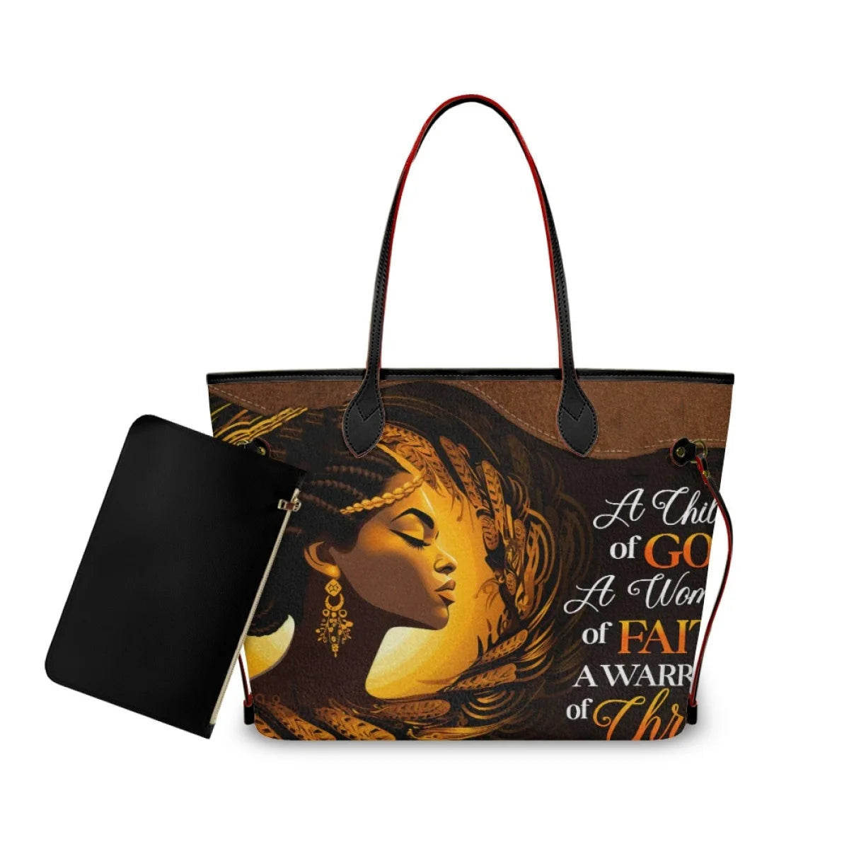 African Girls™ — Large Leather Tote Bags, alternate view 15