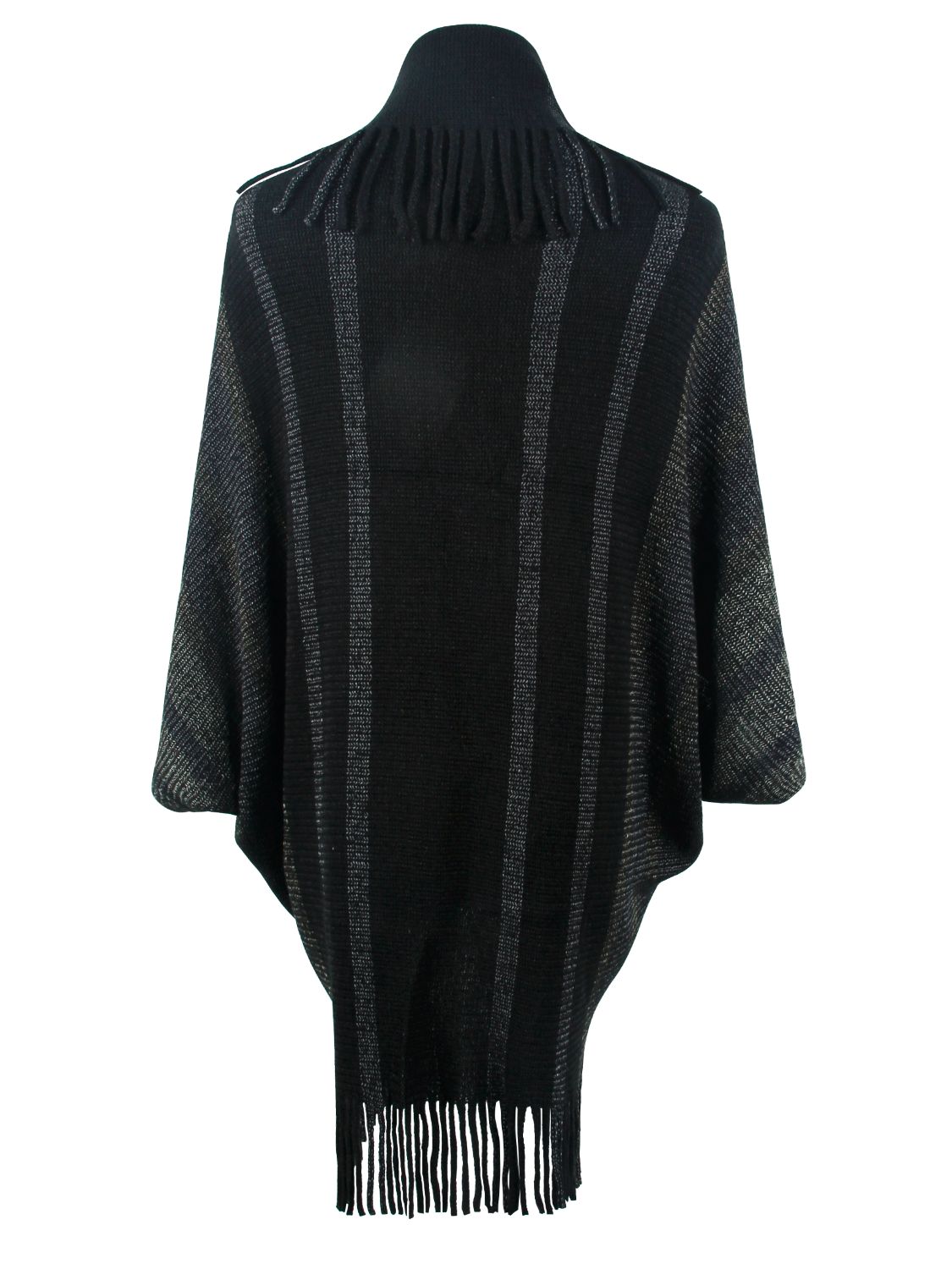 Vale Versailles — Fringe Detail Open Front Poncho, alternate view 5