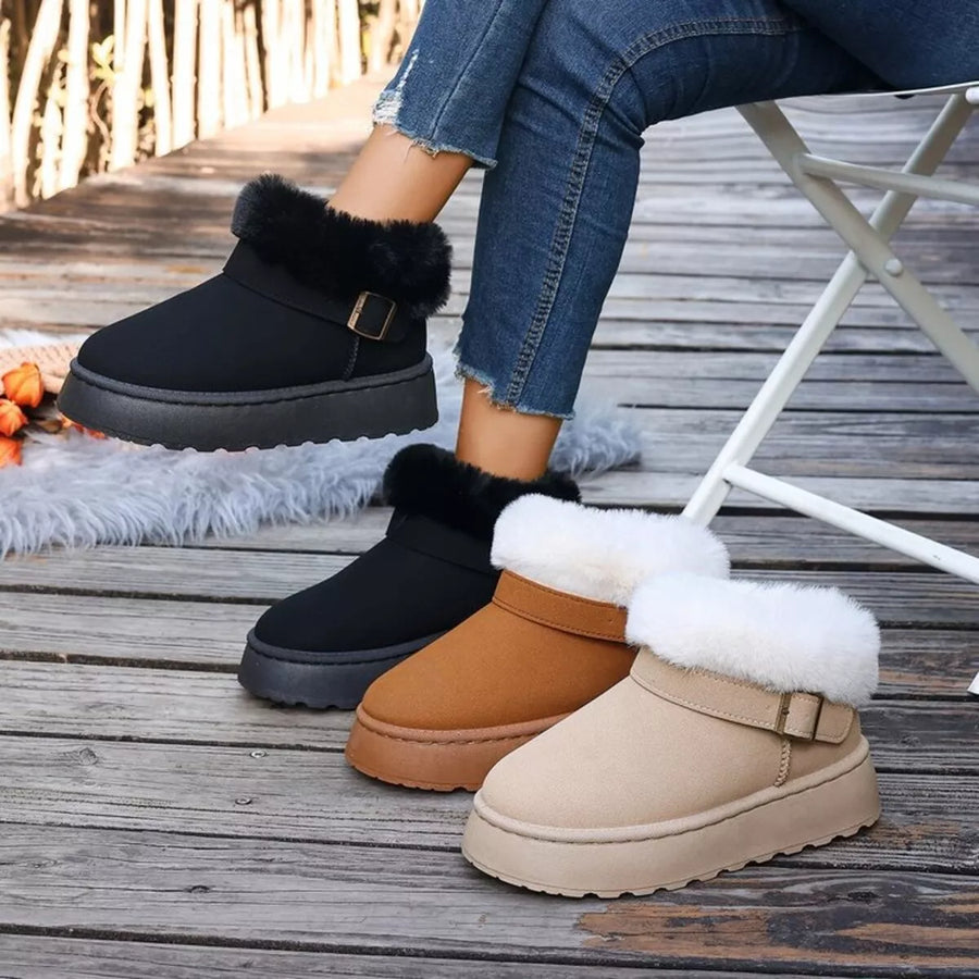 Blaise Fiorenza — Round Toe Platform Boots Fashion Footwear