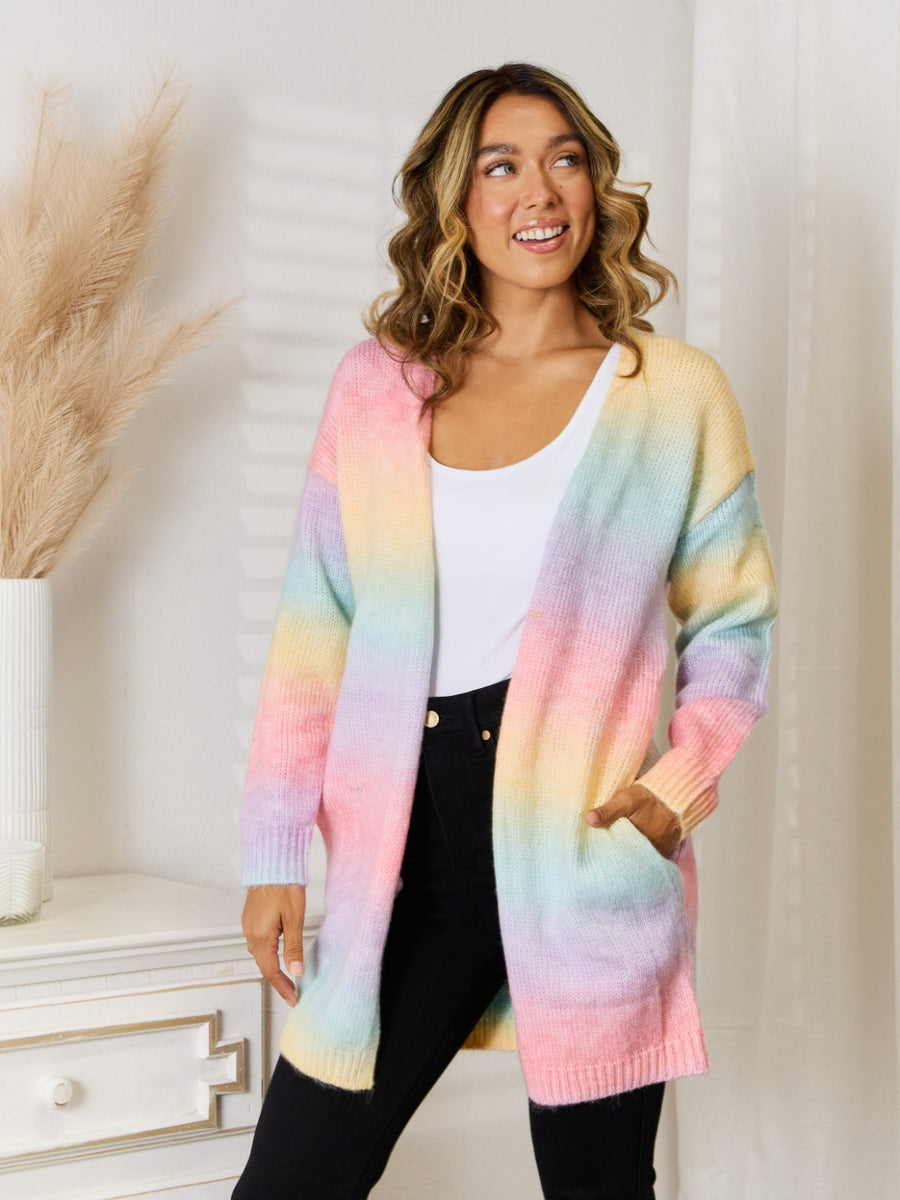 Zephyr Delacroix — Angel Wings Full Size Gradient Open Front Cardigan