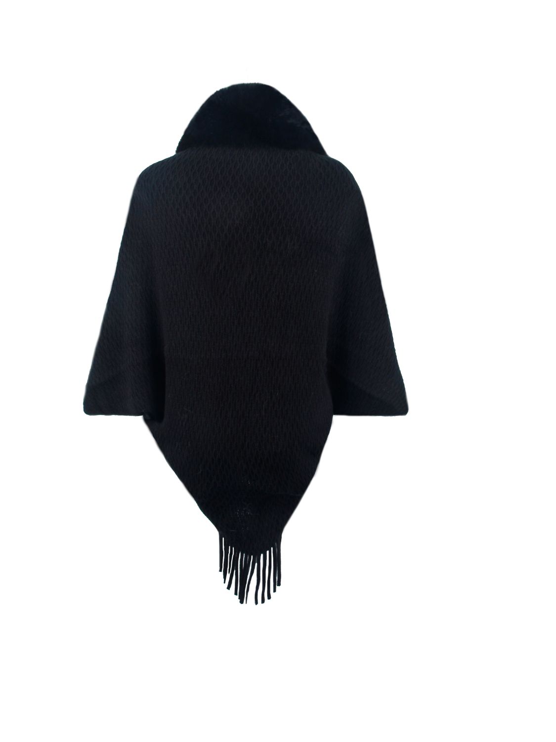 Zephyr Sorrento — Open Front Fringe Hem Poncho, alternate view 6