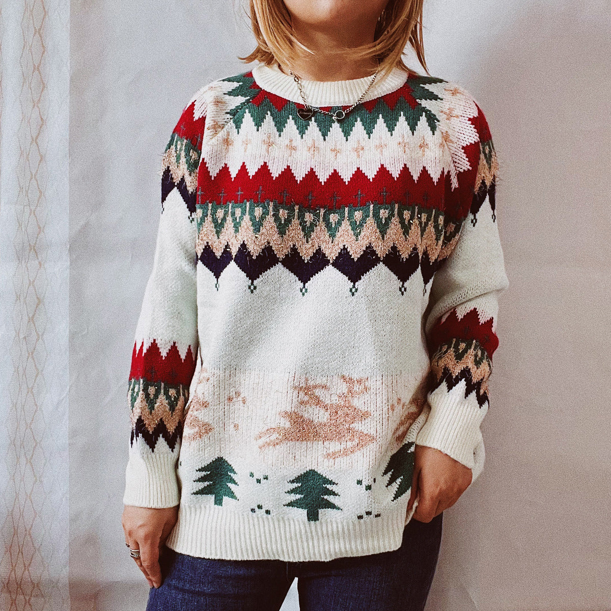 Rain Valmont — Christmas Element Long Sleeve Sweater