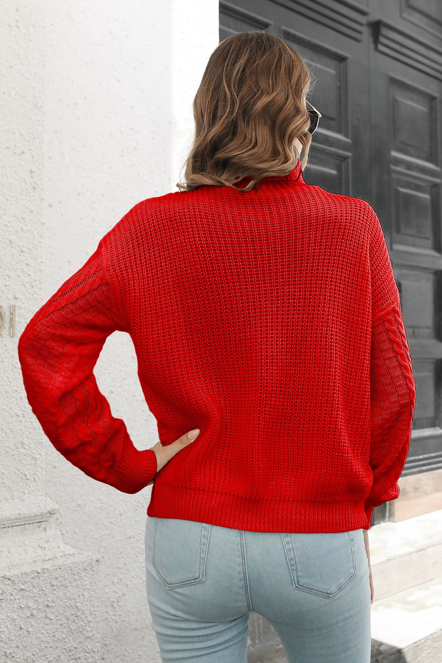 Darcy Moreau — Cable-Knit Turtleneck Sweater, alternate view 2