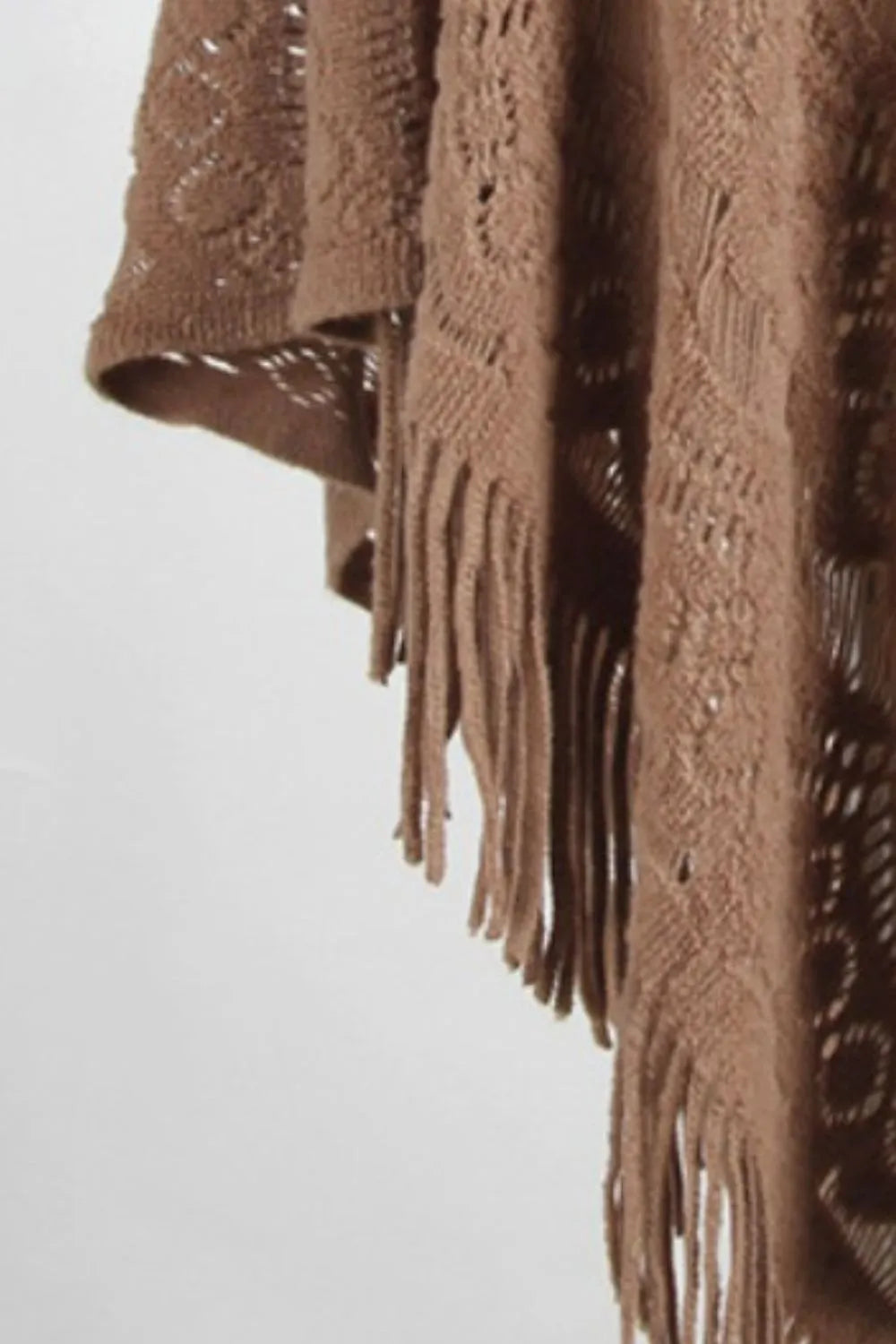 Lake Versailles — Fringe Openwork Surplice Cape Sleeve Poncho, alternate view 12