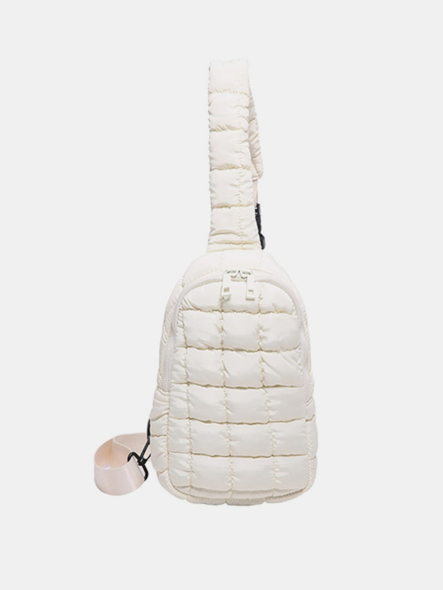 Quilted Nylon Crossbody  Bag