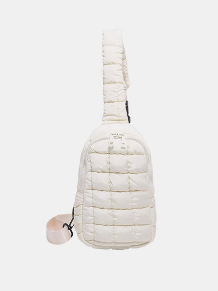 Quilted Nylon Crossbody  Bag