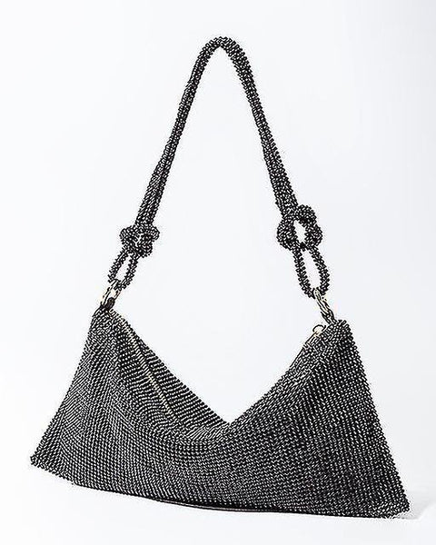 Luminara Knotted Rhinestone Armpit Bag