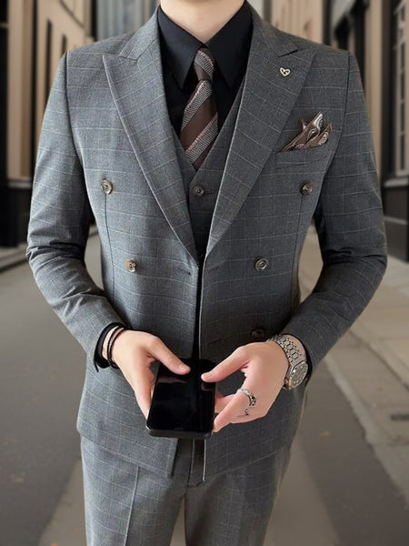 Lorenz™ | Luxurious 3-Piece Tartan Suit