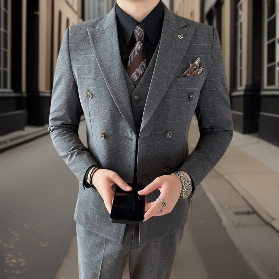 Lorenz™ — Luxurious 3-Piece Tartan Suit, alternate view 7