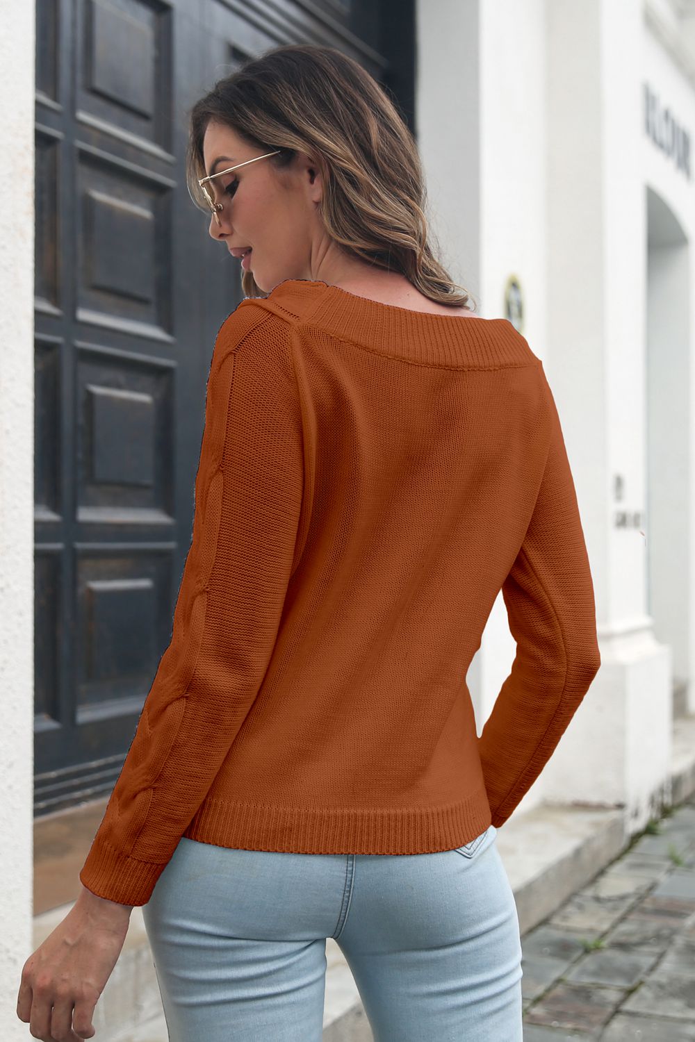 Jules Rivière — Cable-Knit Long Sleeve Sweater, alternate view 9