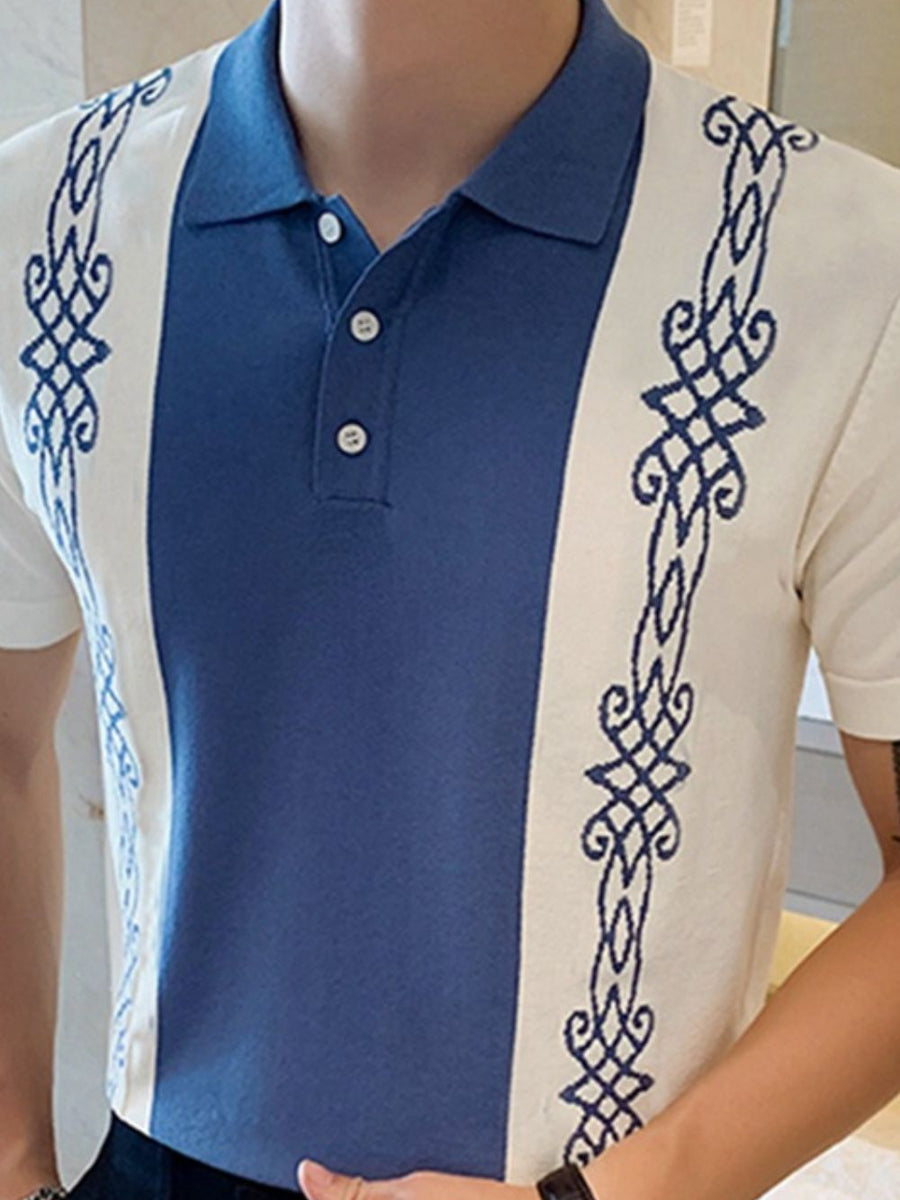 Men's Plus Size Button Detail Short Sleeve Polo - Opulent Empire