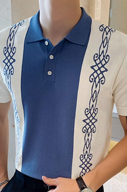 Men's Plus Size Button Detail Short Sleeve Polo - Opulent Empire