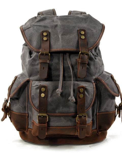 Wear-resistant canvas backpack