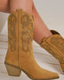 Beast Fashion Rhinestone Detail Point Toe Boots - Opulent Empire