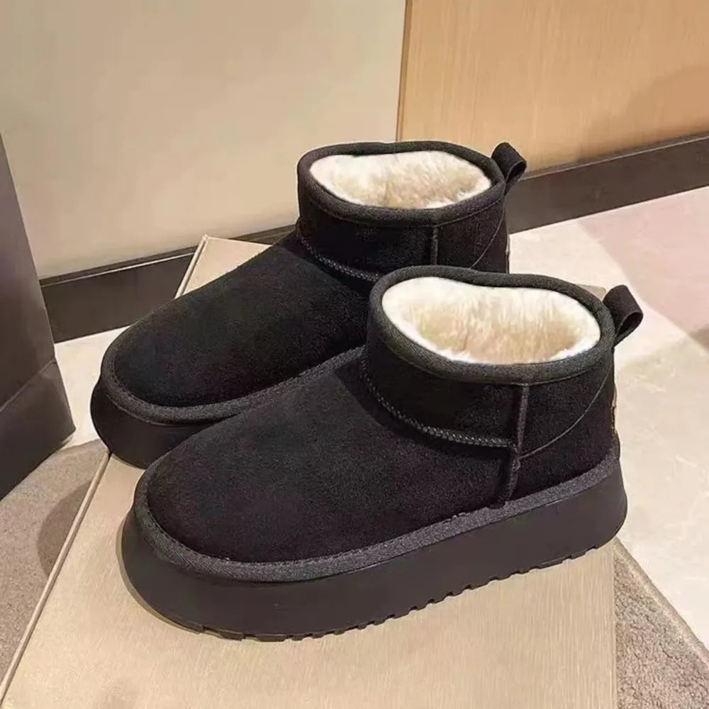 Sol Allegra — Fleece Lined Chunky Platform Mini Boots Fashion Footwear, alternate view 2