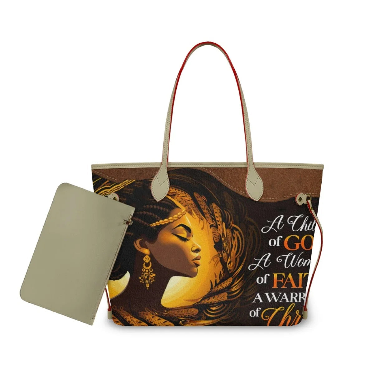 African Girls™ — Large Leather Tote Bags, alternate view 16