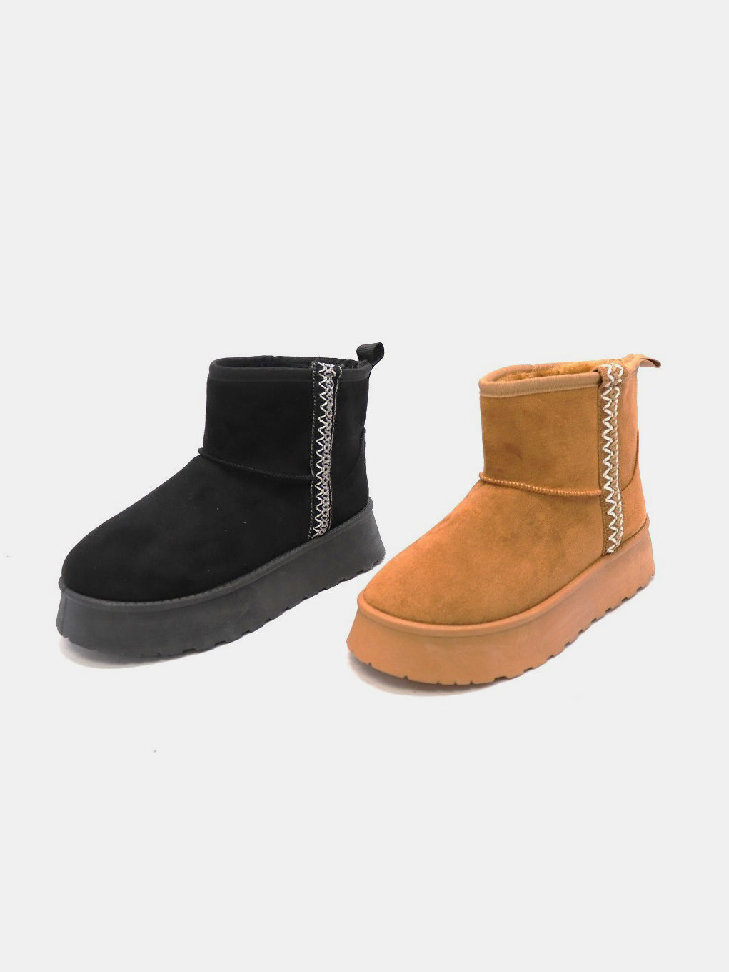 Reese Laurent — WILD DIVA Round Toe Platform Boots Caramel Fashion Footwear, alternate view 4