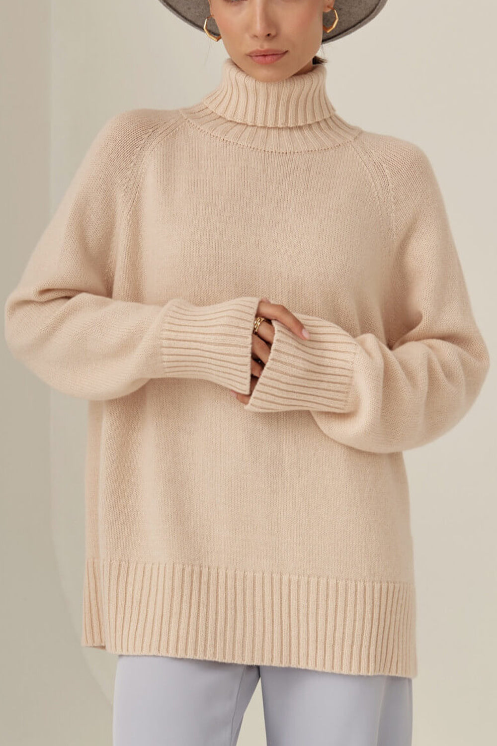 Indigo Moreau — Turtle Neck Raglan Sleeve Sweater, alternate view 21