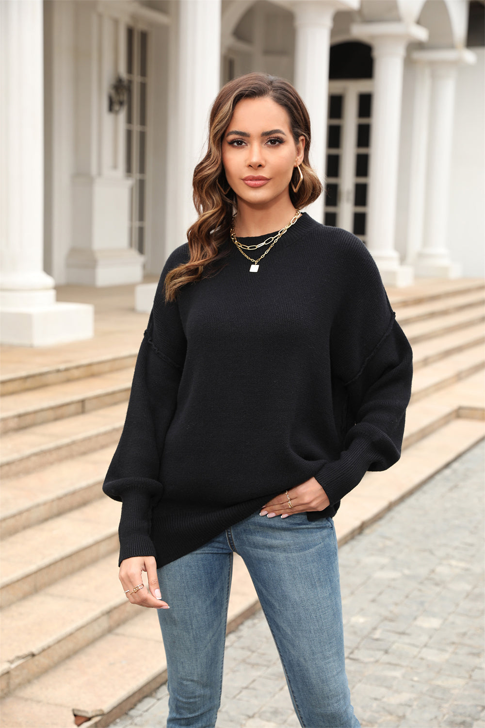 Fable Bellamy — Angel Wings Round Neck Long Sleeve Sweater, alternate view 9