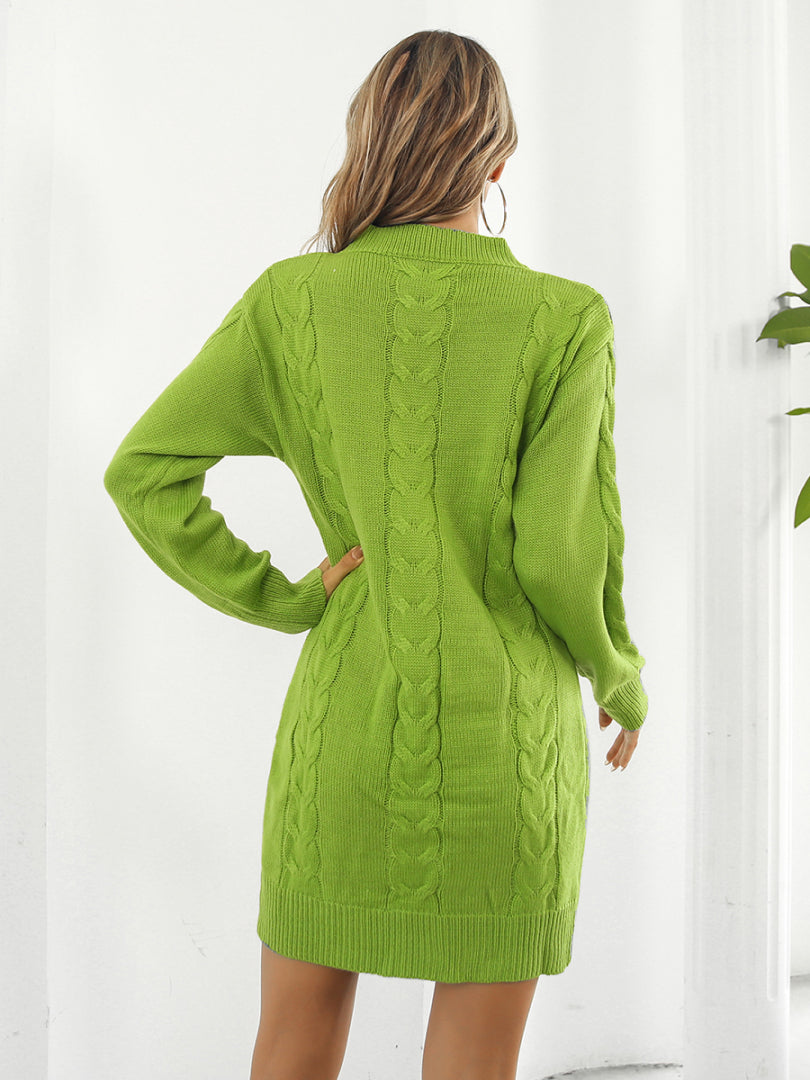 Blaise Bellamy — Cable-Knit Round Neck Sweater Dress, alternate view 2