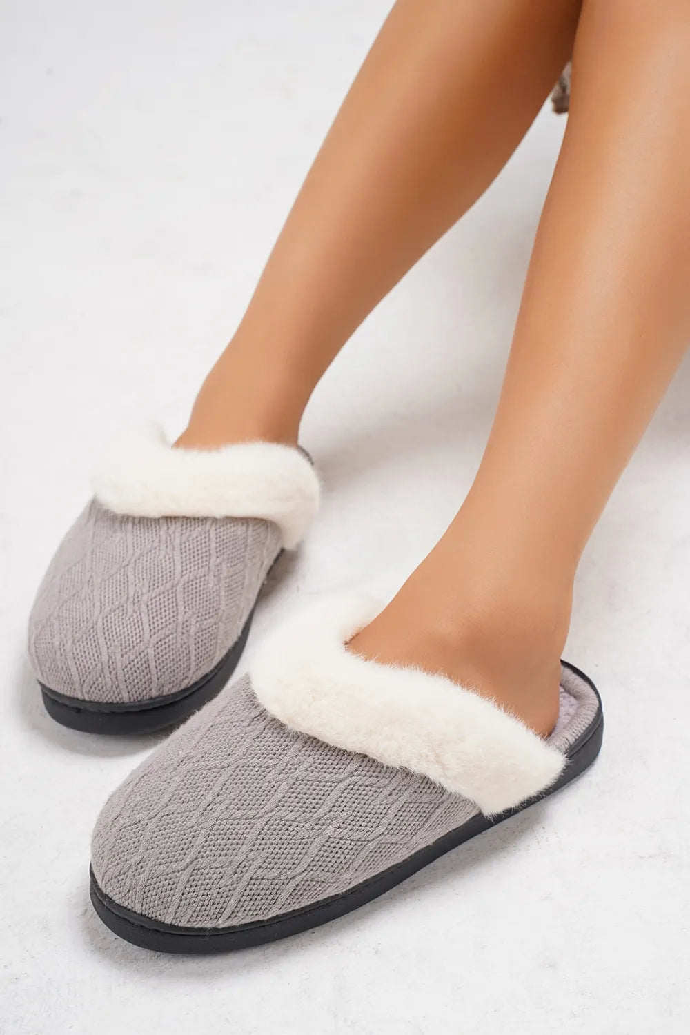 Arden Fiorenza — Thermal Faux Fur Round Toe Slippers Fashion Footwear, alternate view 6