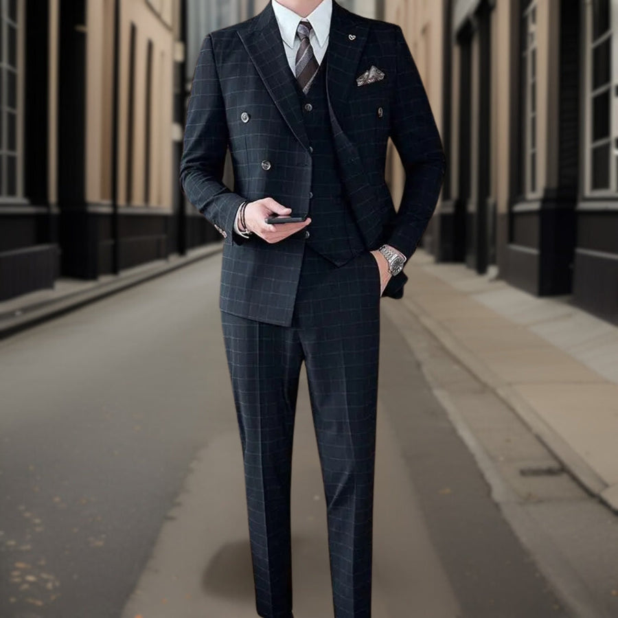 Lorenz™ — Luxurious 3-Piece Tartan Suit, alternate view 2