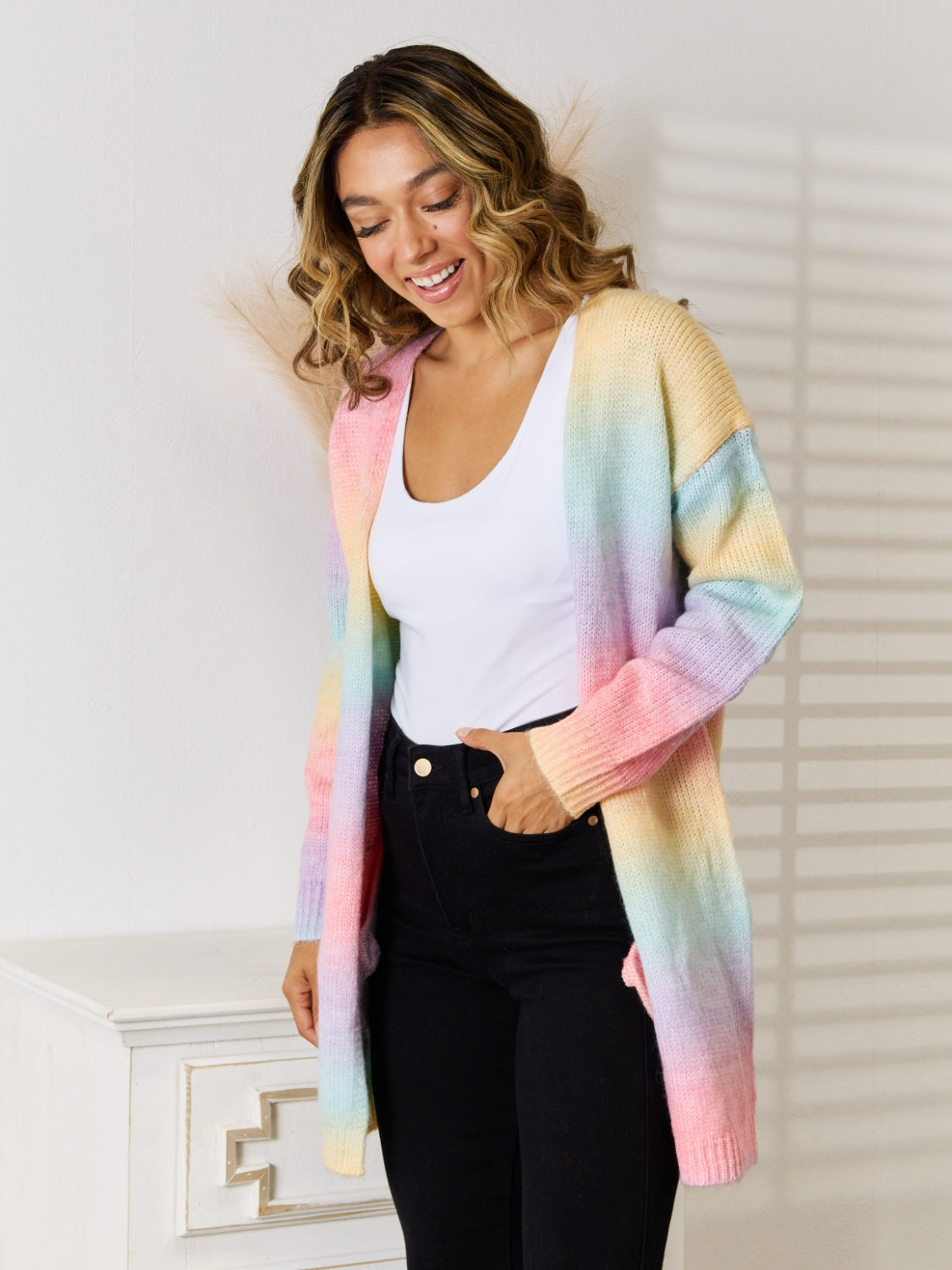 Zephyr Delacroix — Angel Wings Full Size Gradient Open Front Cardigan, alternate view 4