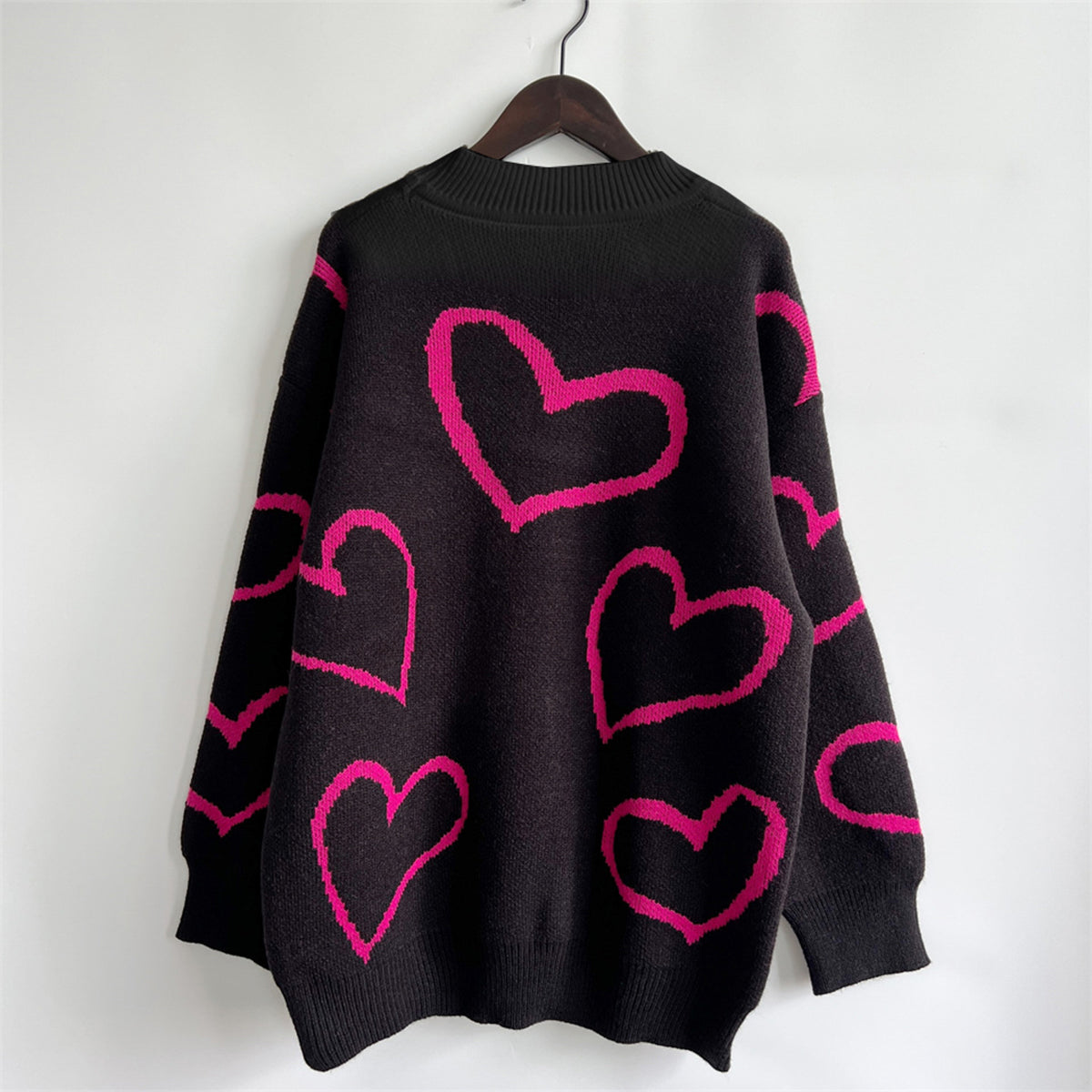 Nova Bellamy — Heart Pattern Long Sleeve Sweater, alternate view 4