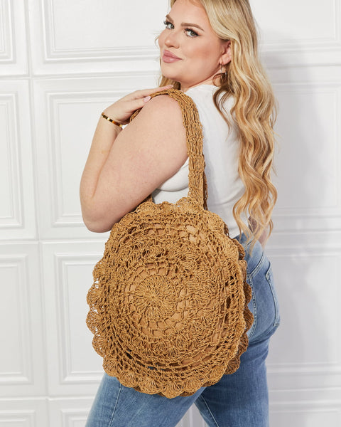 Justin Taylor Brunch Time Straw Rattan Handbag