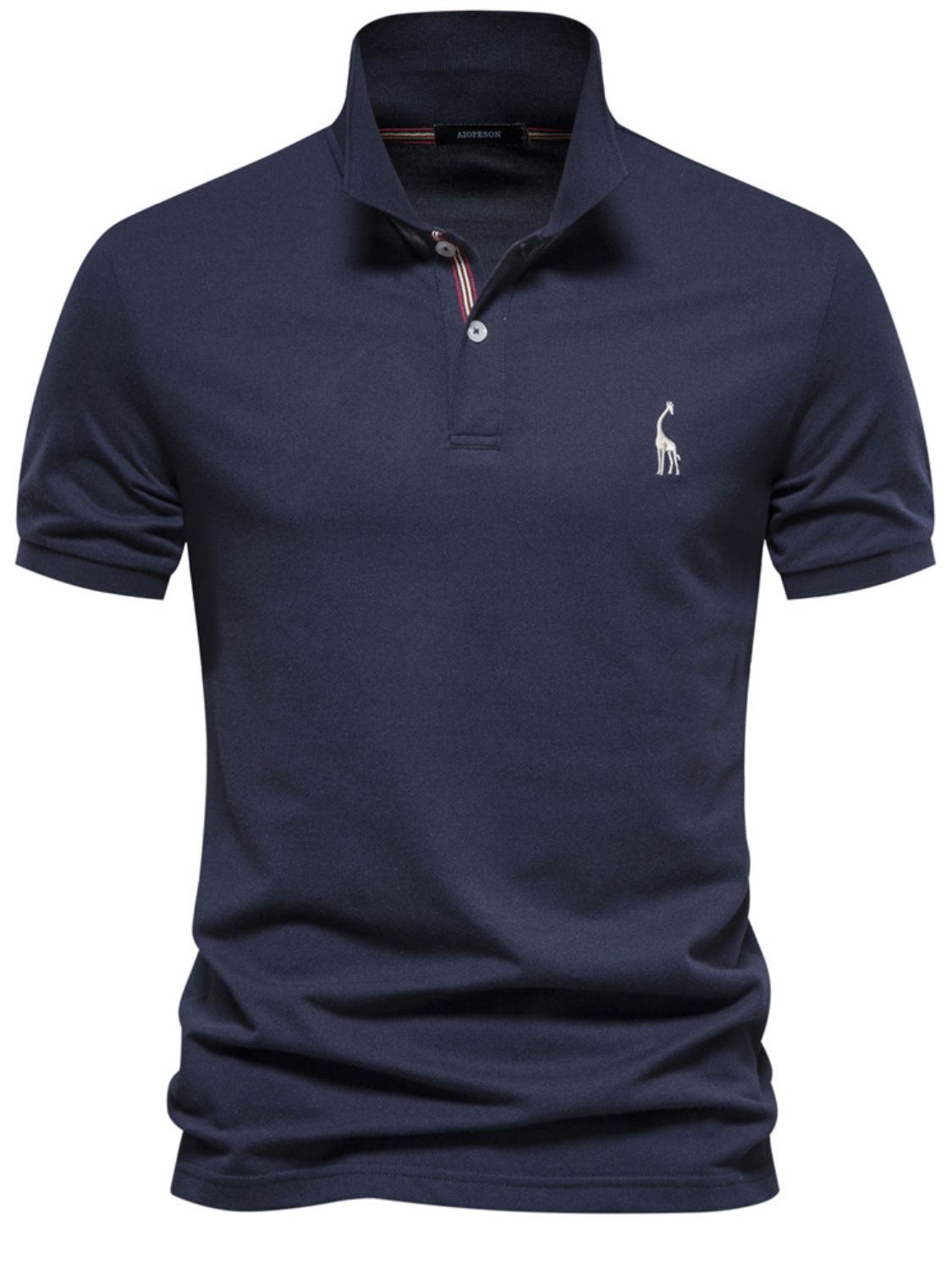 Vincenzo — Men's Giraffe Embroidered Short Sleeve Polo Men's Tailored Shorts, alternate view 6