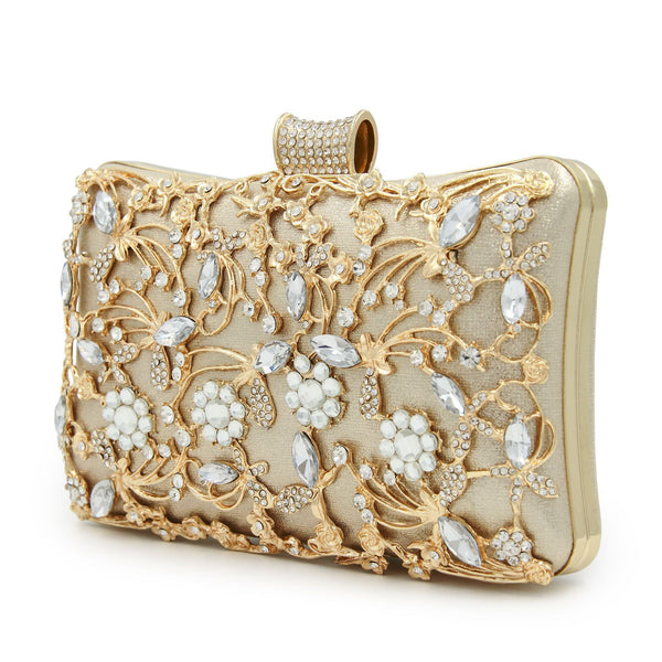 Hollow diamond cheongsam bag rhinestone bag clutch shoulder