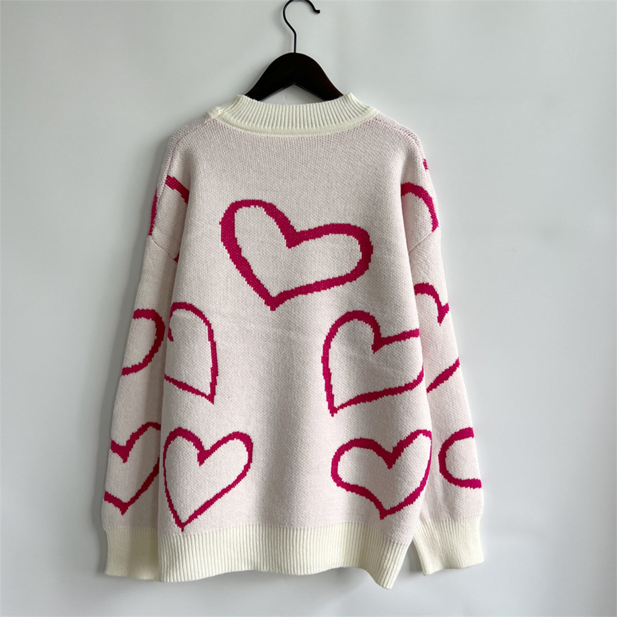 Nova Bellamy — Heart Pattern Long Sleeve Sweater, alternate view 8