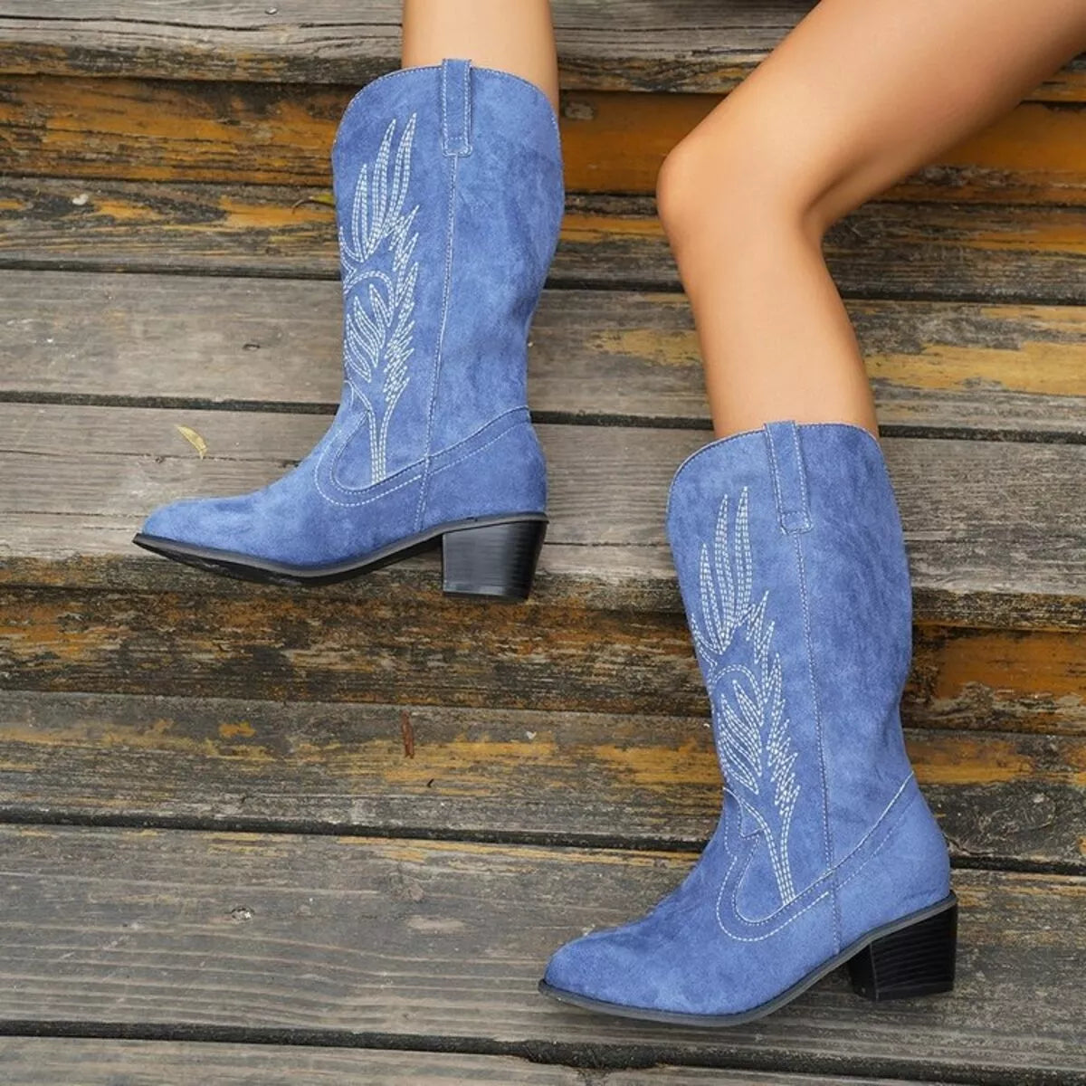 Ciel Sorrento — Point Toe Block Heels Boots Fashion Footwear, alternate view 23